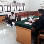 Wino saat mendengar bacaan tuntutan Jaksa
