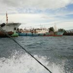 Tampak kapal milik PT AML yang tengah parkir di palebuhan Kaimana