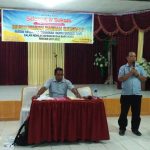 Ketua IKATA Sorong Raya, Everistus Nusatjasi saat menyampakan pidato setelah terpilih secara aklamasi