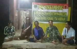 Jaga Kamtibmas, Satgas TMMD Lakukan Patroli Keliling