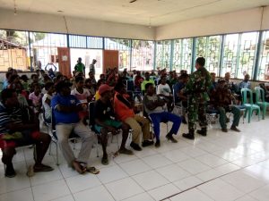 Satgas TMMD Sosialisasi Bela Negara Kepada Masyarakat Kampung Sailala
