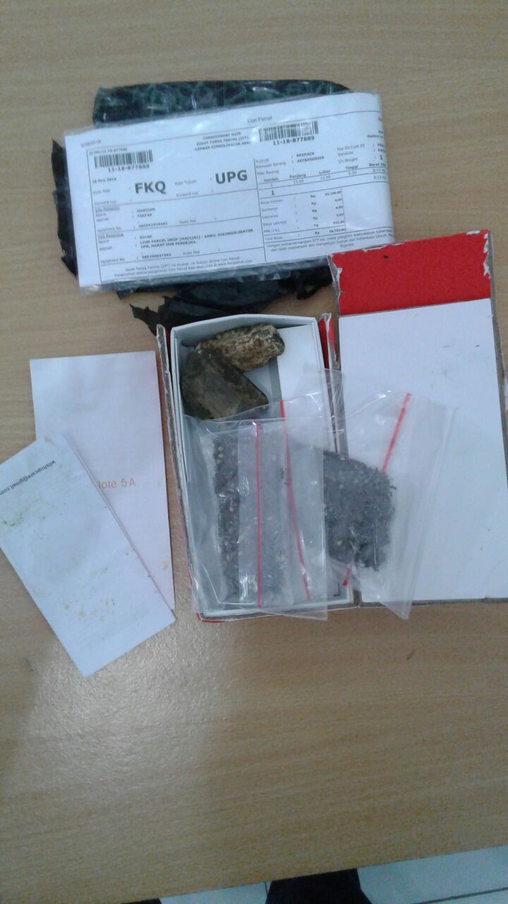 Barang Bukti Narkoba Jenis Ganja Yang Diamankan Satuan Resnarkoba Polres Fakfak dari Tersangka NHE alias Jul, Selasa (29/5/2018)