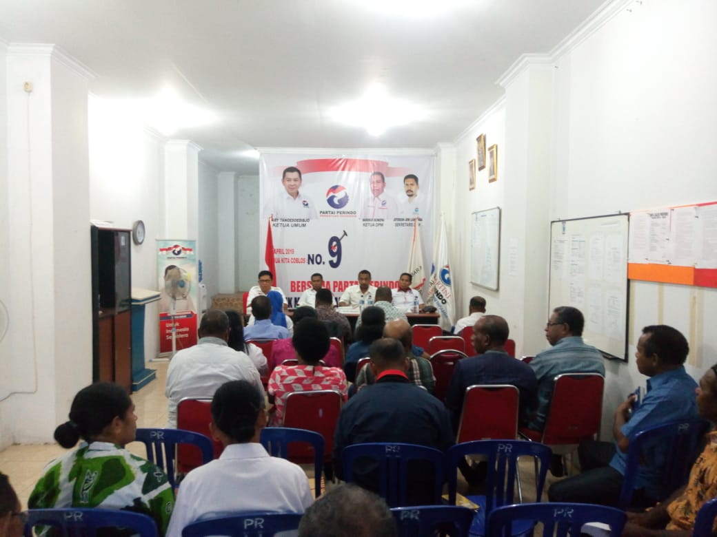 DPW Partai Perindo Papua Barat Menggelar Tatap Muka Dengan 45 Bacaleg Papua Barat, Sabtu (19/5/2018)