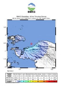 Gempa Bumi di Sorong Tak Berpotensi Tsunami