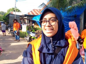 Kordinator Mahasiswa Fakultas Geologi Unipa-Sorong, Fahriah Sanusi Rahaningmas,S.T.,M.Eng