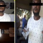 Tersangka FN Membawa Barang Bukti 1 Plastik Narkoba Jenis Ganja saat di Mapolres Teluk Bintuni, Minggu (11/6/2018)
