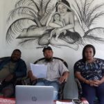 Koordinator Umum PFW bersama juru bicara usai menyerahkan press release ke Wartawan