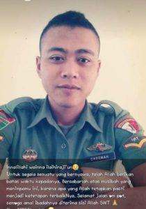 Jenazah Serda Handoko Diterbangkan ke Sorong Dengan Sriwijaya