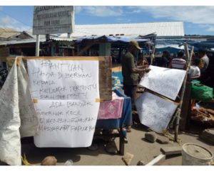 Janji Politik Belum Terpenuhi, Pasar Ikan Sanggeng Dipalang