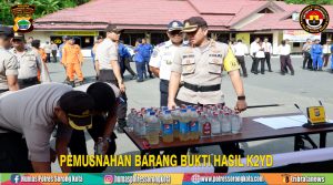 10 Hari Perketat Patroli, Polres Sorong Kota Amankan Ribuan Liter Miras