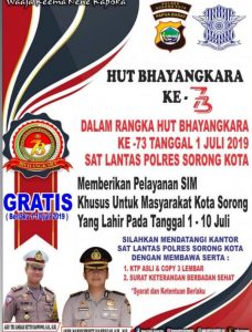 Yuk Buruan..!! Polres Sorong Kota Bagi-bagi SIM Gratis