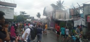 Kebakaran di HBM, 10 Rumah Petak Dan Ruko Hangus Terbakar