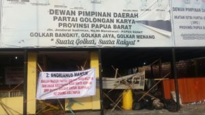 Sekretariat DPD Partai Golkar Papua Barat Dipalang OTK