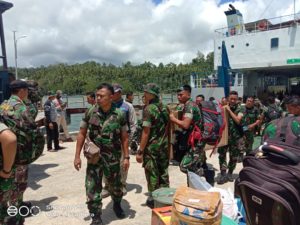 40 Anggota BKO Satgas Teritorial Koramil Persiapan Tiba di Raja Ampat