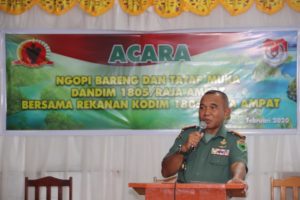 Ngopi Bareng, Dandim Raja Ampat Ajak Masyarakat Ciptakan Rasa Nyaman