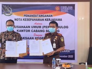 Perum Bulog Dan Kejaksaan Negeri Sorong Tandatangani Nota Kesepahaman