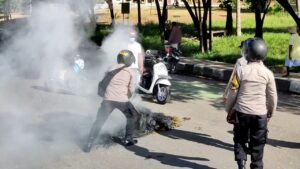 Pasca Laka Tunggal Di Kawasan Sorpus, Polisi Buka Barikade Jalan