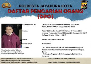 Mantan Napidana Kasus 9.000 Pil PCC Masuk DPO Polresta Jayapura Kota