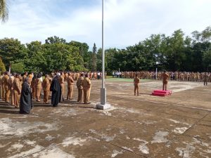 Apel Perdana Penjabat Bupati Bersama Seluruh ASN Kabupaten Sorong