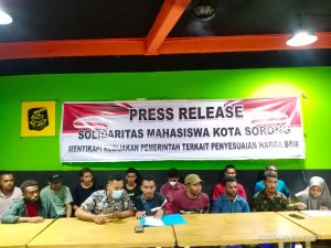 Menyikapi Kebijakan Penyesuaian Harga BBM, Ini Pernyataan Sikap Solidaritas Mahasiswa Kota Sorong