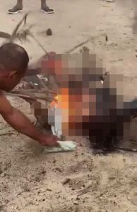Diduga Penculik Anak, Wanita Paruh Baya Dibakar Hidup-hidup