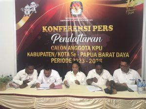 Pendaftaran Calon Anggota KPU Kabupaten dan Kota se Papua Barat Daya Resmi Dibuka