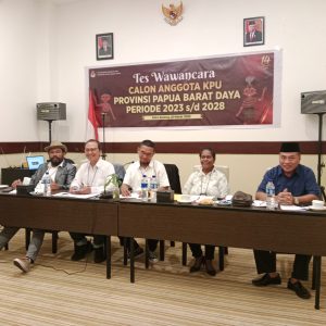 20 Calon Anggota KPU Papua Barat Daya Mengikuti Tes Wawancara