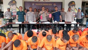 Hasil Operasi Pekat Mansinam Polres Sorkot Berhasil Meringkus 47 Tersangka Kejahatan