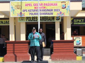 Bupati Tambrauw Pimpin Apel OPS Ketupat Mansinam 2023