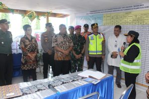 Penjabat Wali Kota Bersama Forkopimda Tinjau Posko Pengamanan Idul Fitri 1444 Hijriah