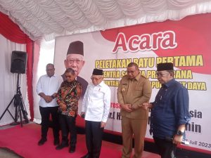 Wakil Presiden Ma’Ruf Amin Melakukan Peletakan Batu Pertama Pembangunan Kantor Gubernur PBD