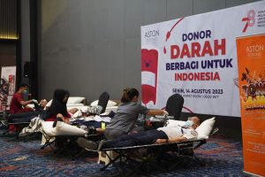 Meriahkan HUT RI 78 Aston Hotel Sorong Gelar Donor Darah