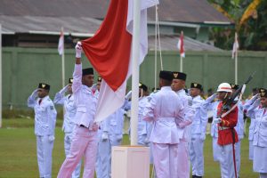 Pertama Kalinya Upacara Peringatan HUT RI Dilaksanakan di Lapangan 181 PVT