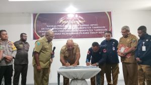Penjabat Bupati Tambrauw Tandatangani NPHD Pilkada Sebesar Rp 42 Miliar