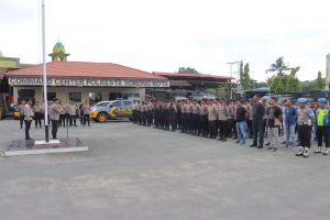 Polresta Gelar Apel Konsolidasi Pengamanan Sidang Pleno KPU Kota Sorong