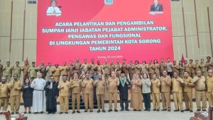 Penjabat Wali Kota Sorong Lantik 80 Pejabat Eselon 3 dan 4