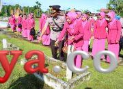 Sambut Hari Bhayangkara ke-78 Polresta Sorong Kota Ziarah ke TMP Trijaya Sakti dan Tabur Bunga di Laut