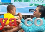 TP-PKK Kota Sorong Salurkan TMB untuk Balita di Posyandu Nore