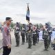 Kirab Pataka Polda Papua Barat Daya Diiringi Drum Band Dengan Meriah