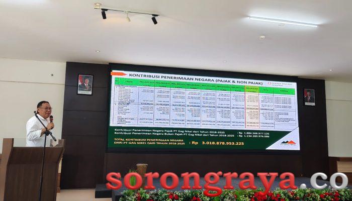 Sepanjang tahun 2018-2025, Pajak dan Non Pajak PT Gag Nikel ke Negara Sebesar Rp 3,01 Triliun