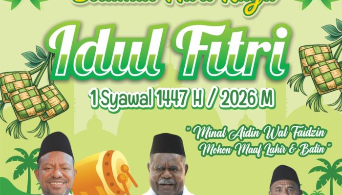 PEMERINTAH PROVINSI PAPUA BARAT DAYA MENGUCAPKAN SELAMAT HARI RAYA IDUL FITRI 1447 HIJRIAH