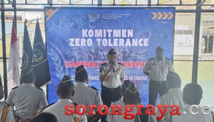 Lapas Sorong Gelar Ikrar dan Penandatanganan Zero Tolerance Handphone dan Narkoba
