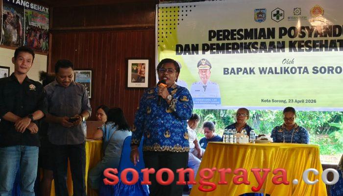 Kadis Kesehatan Kota Sorong Resmikan Posyandu di HBM