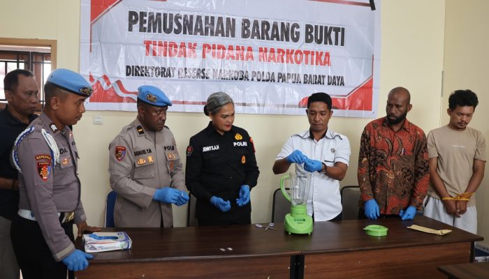 Ditresnarkoba Polda PBD Musnahkan 3,36 Gram Narkotika Jenis Sabu