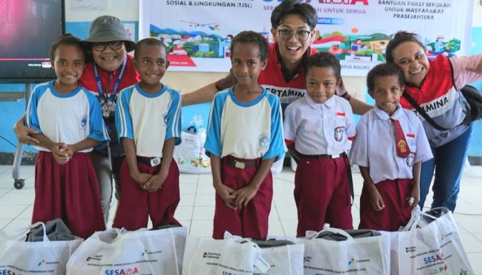 Lewat Program SESAMA, Pertamina Bagikan Perlengkapan Sekolah Gratis