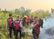 Dit Samapta PBD Tangani Kebakaran Hutan dan Lahan di Jalan Petrochina Klalin 6 Aimas