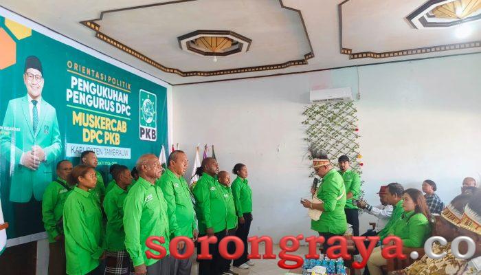 DPC PKB Kabupaten Tambrauw Resmi Dikukuhkan, Abdullah Gazam Ingatkan Semua Kader untuk Tetap Solid