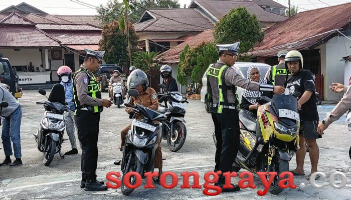 Operasi Patuh Dofior, Polres Sorsel Amankan 19 Kendaraan yang TNKB-nya Tidak Berlaku